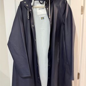 Stutterheim Dark Blue women’s xl navy heavy  Raincoat
